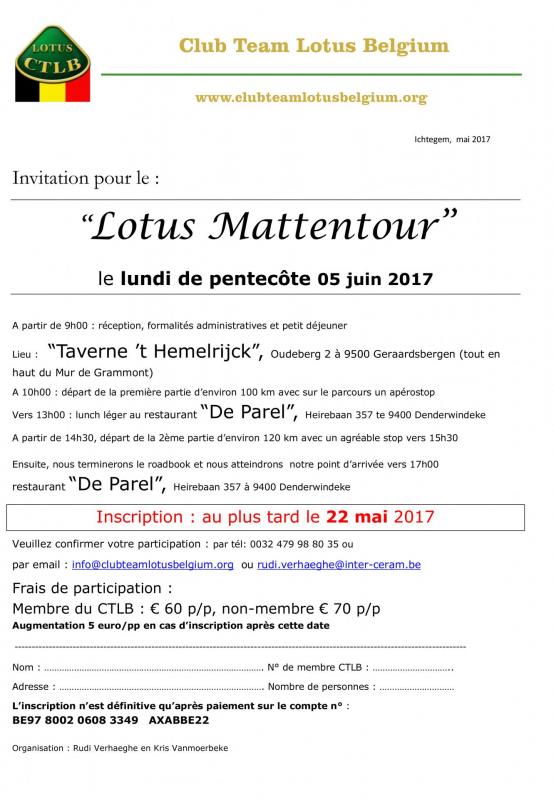Invitation lotus mattentour 2017