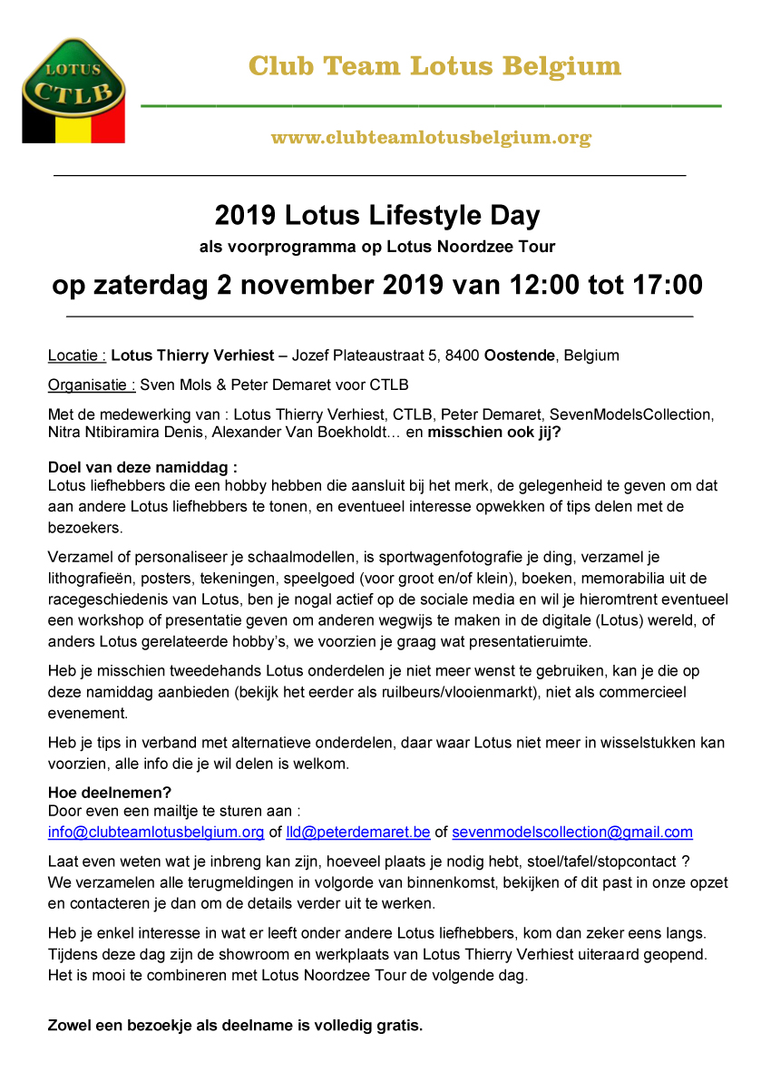 2019 lotus lifestyle day nl