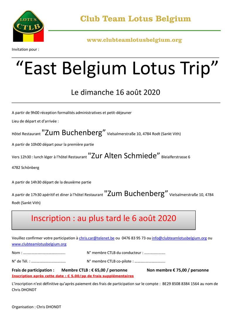 Invitation east belgium lotus trip 1