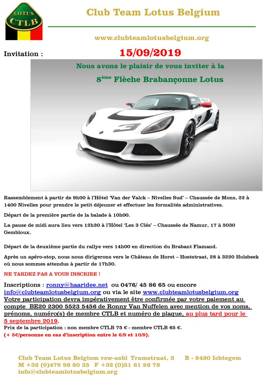 Invitation fleche 2019