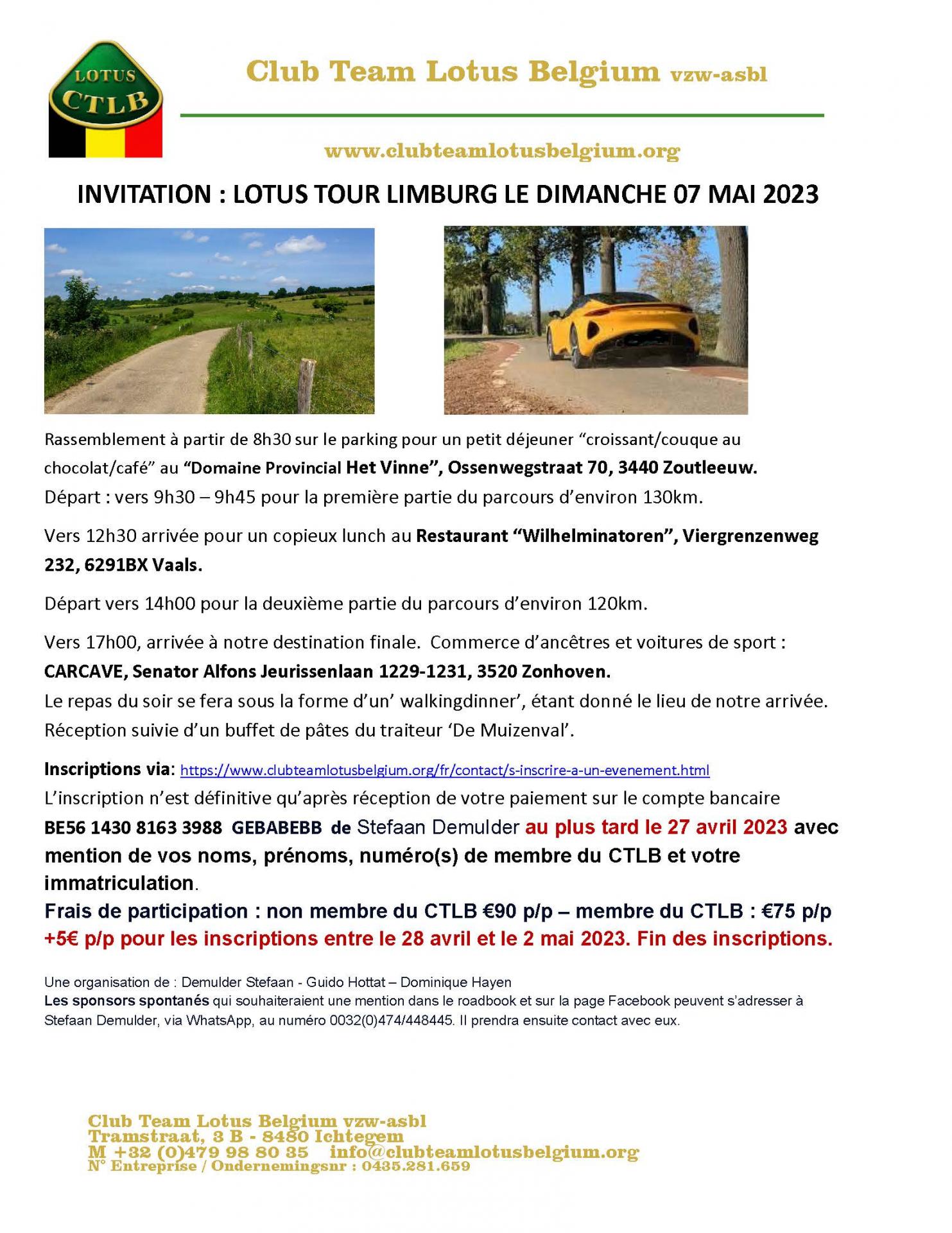 Invitation limburg tour 2024