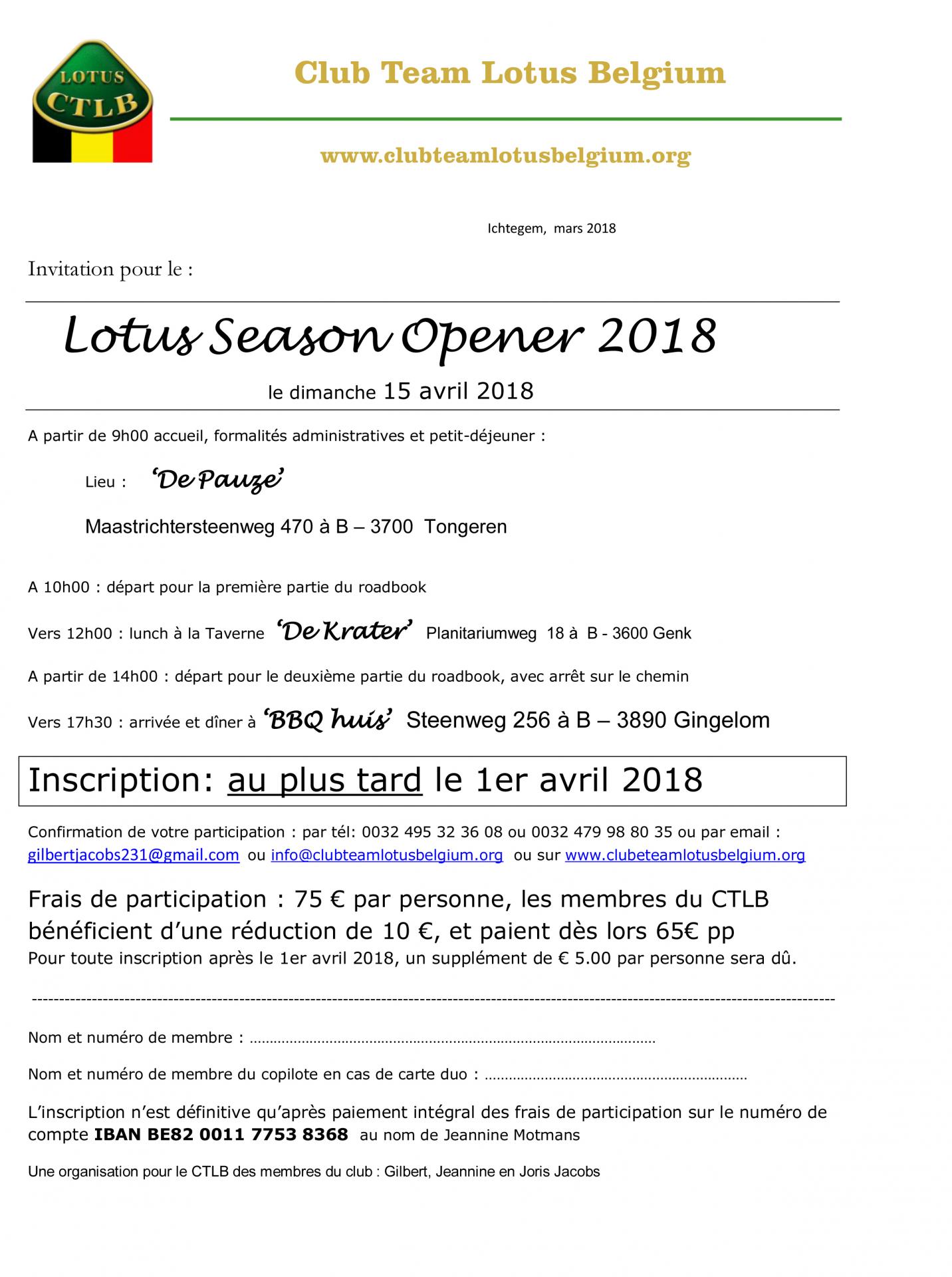 Invitation lotus season opener