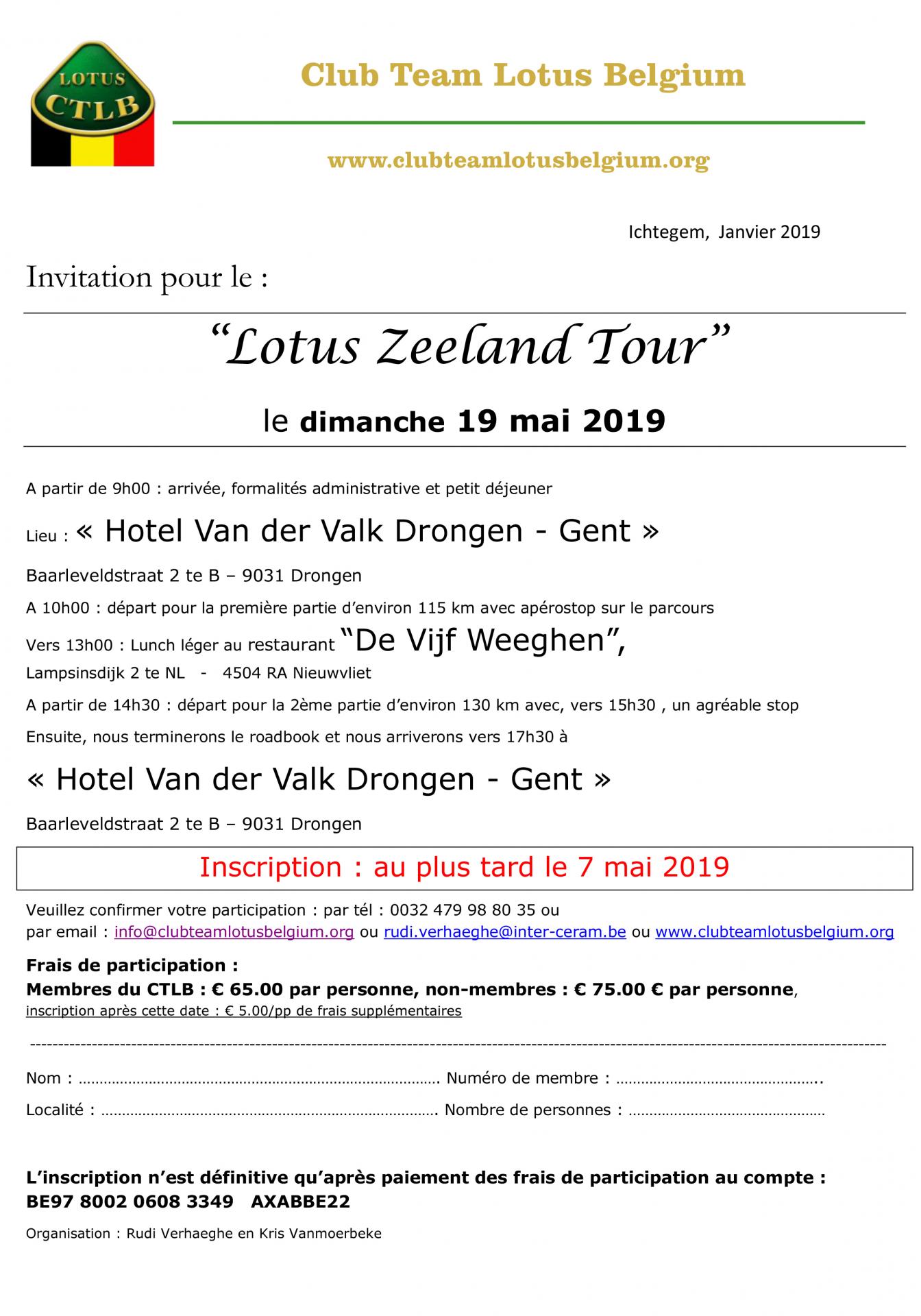 Invitation lotus zeeland tour