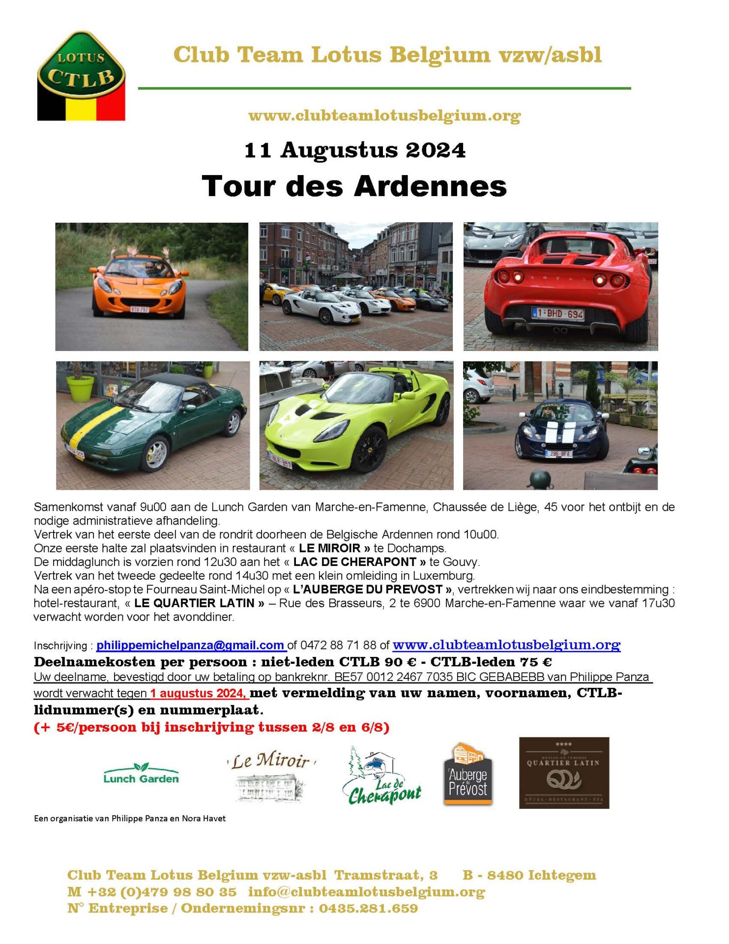 Uitnodiging tour des ardennes
